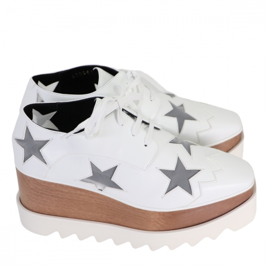 Stella Mccartney白色elyse 星星厚底休閒鞋 Hama Boutique 亞瑪精品 Stella Mccartney白色elyse 星星厚底休閒鞋 Hama Boutique 亞瑪精品