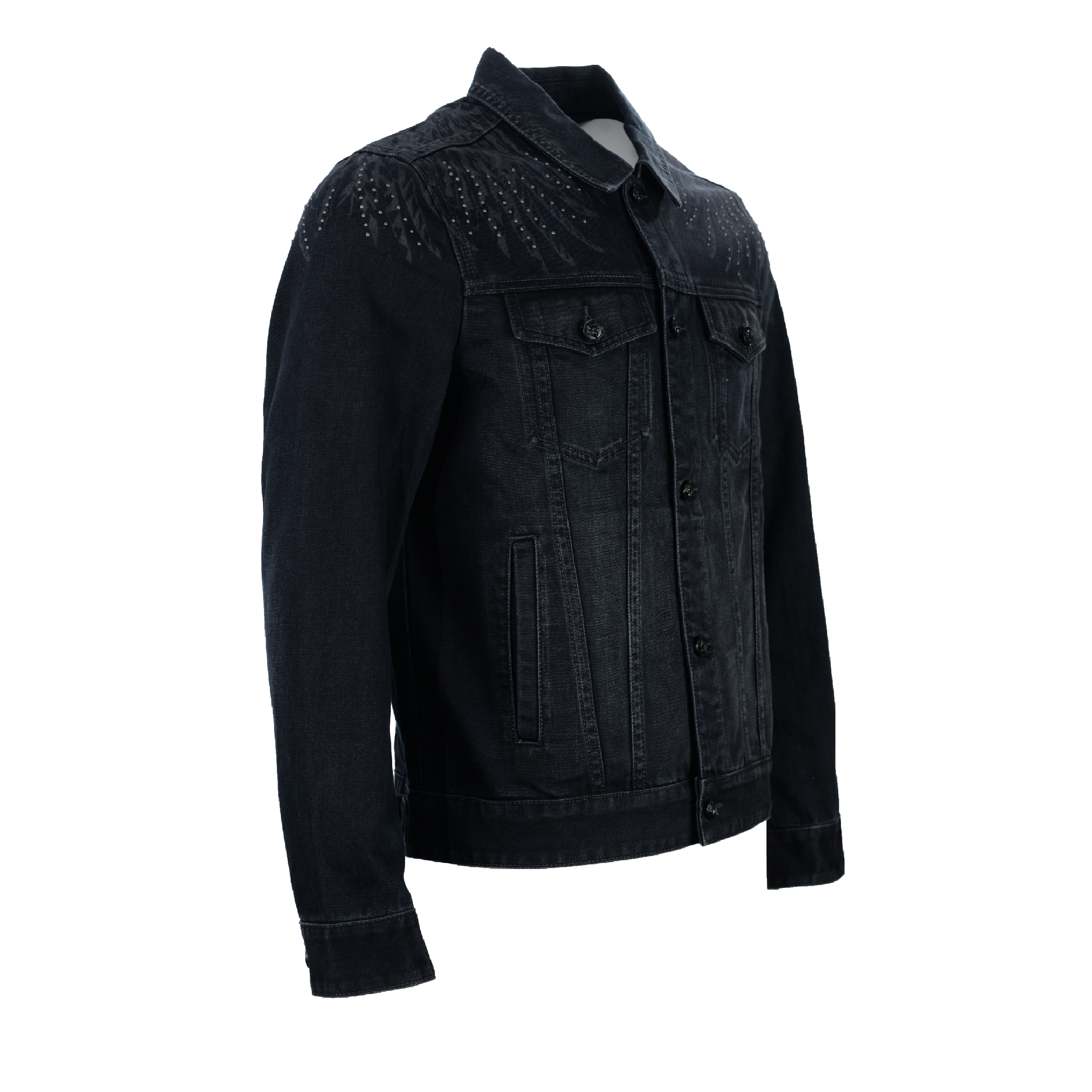 wolf totem黑色牛仔外套|hama boutique 亚玛精品