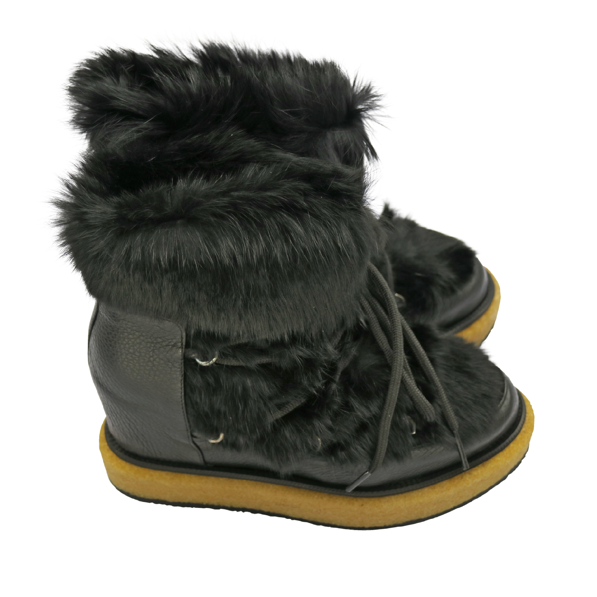 paloma barcelo黑色刷毛短靴|hama boutique 亚玛精品