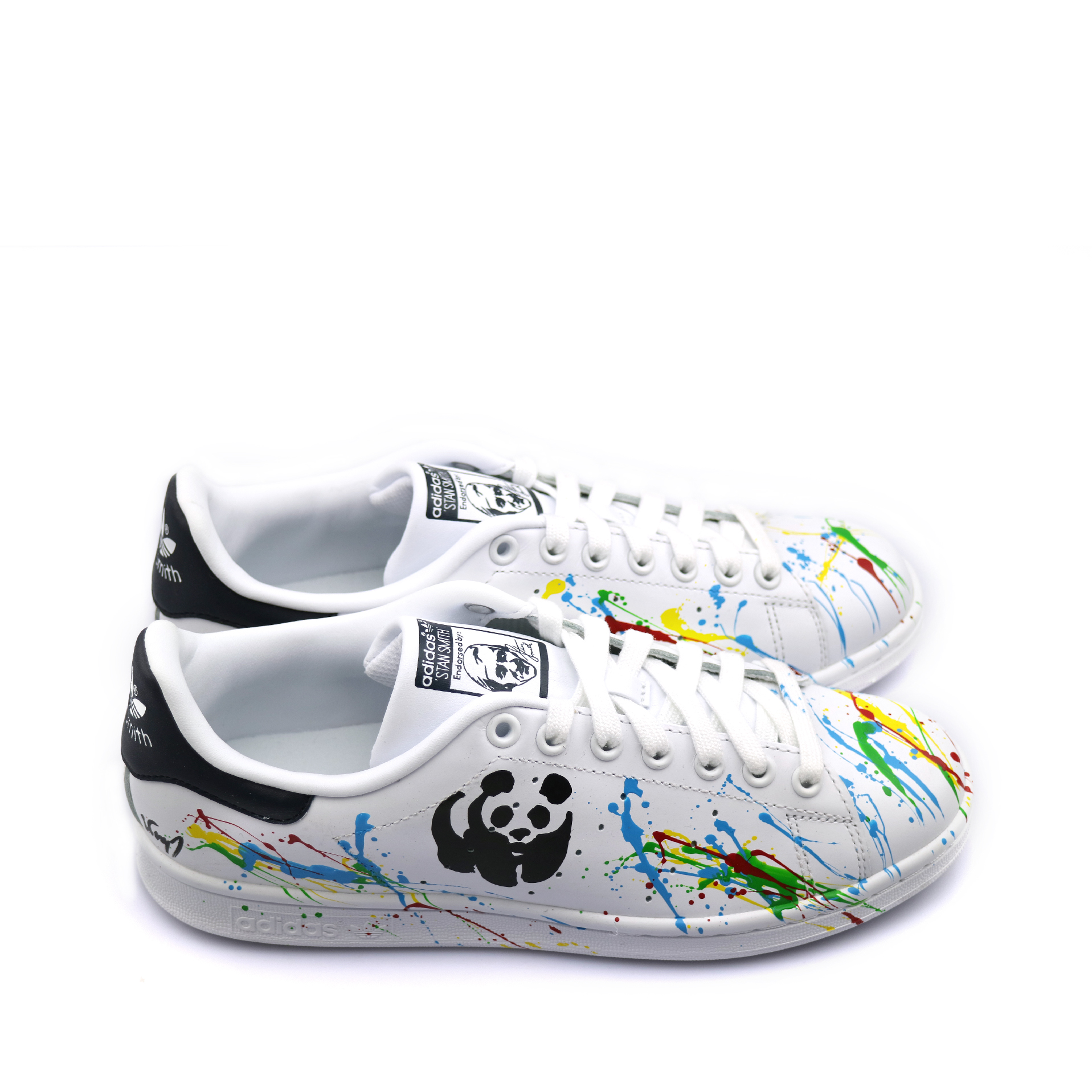 adidas黑色白色涂鸦 stan smith|hama boutique 亚玛精品